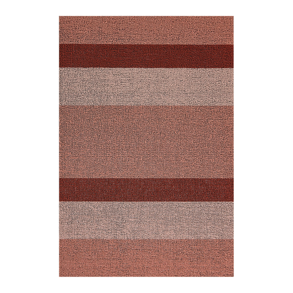 Bold Stripe Shag Mats - Peach View 1