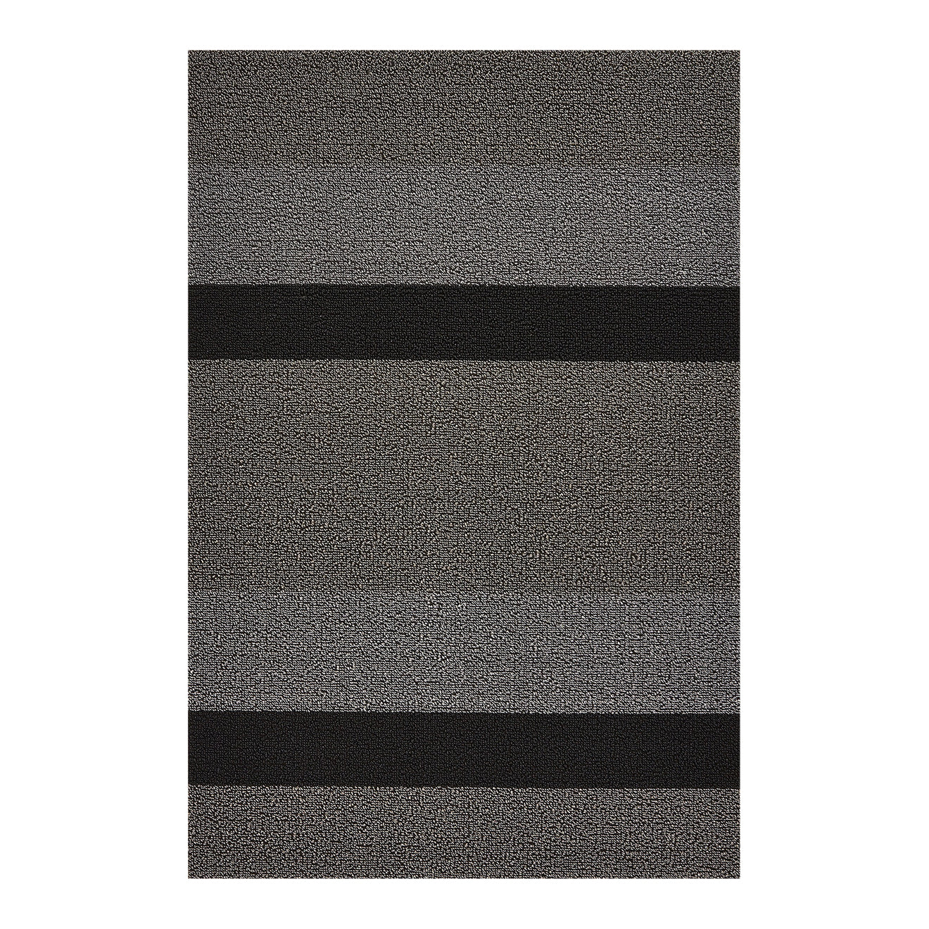 Rectangle Shag Mats in Mix of Black, Metallic Light Silver and Dark Greige