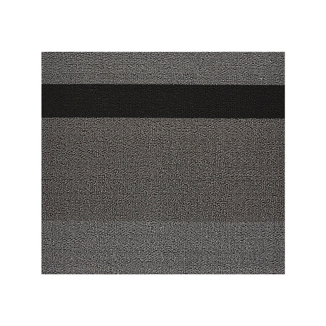 Square Shag Mats in Mix of Black, Metallic Light Silver and Dark Greige