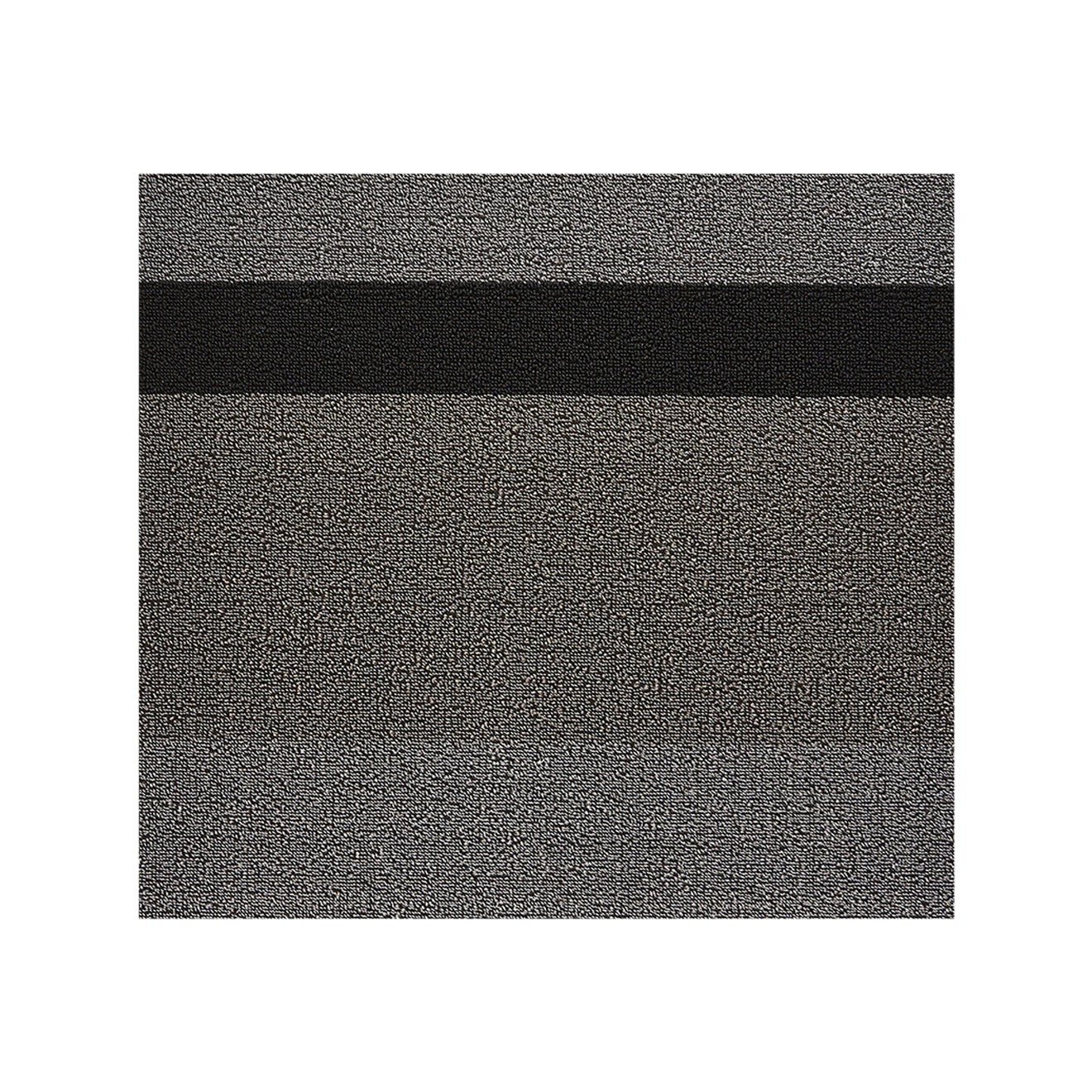 Square Shag Mats in Mix of Black, Metallic Light Silver and Dark Greige
