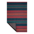 Chilewich striped woven mat with textured terrastrand yarn surface, featuring modern linear design and durable finish.