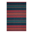 Chilewich striped woven mat with textured terrastrand yarn surface, featuring modern linear design and durable finish.