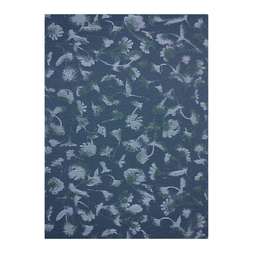 Indigo Woven Floor Mat in Light Neutral Beige Base with Light Orange and Midtone Brown Accents