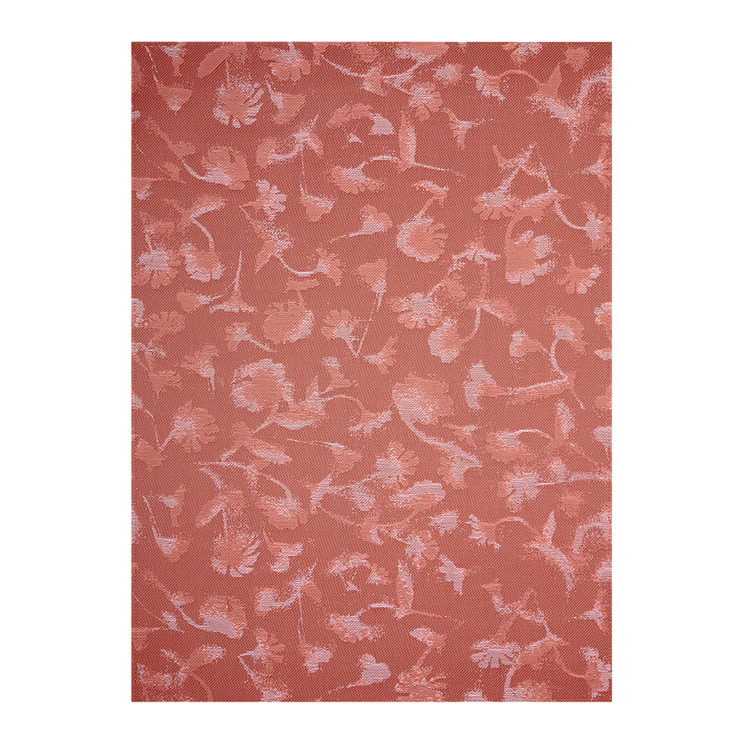 Madder Woven Floor Mat in Muted Mint Green Based with White and Mustard Accents