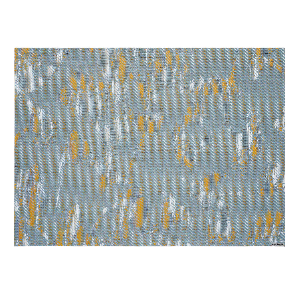Rectangle Placemats in Muted Mint Green Based with White and Mustard Accents