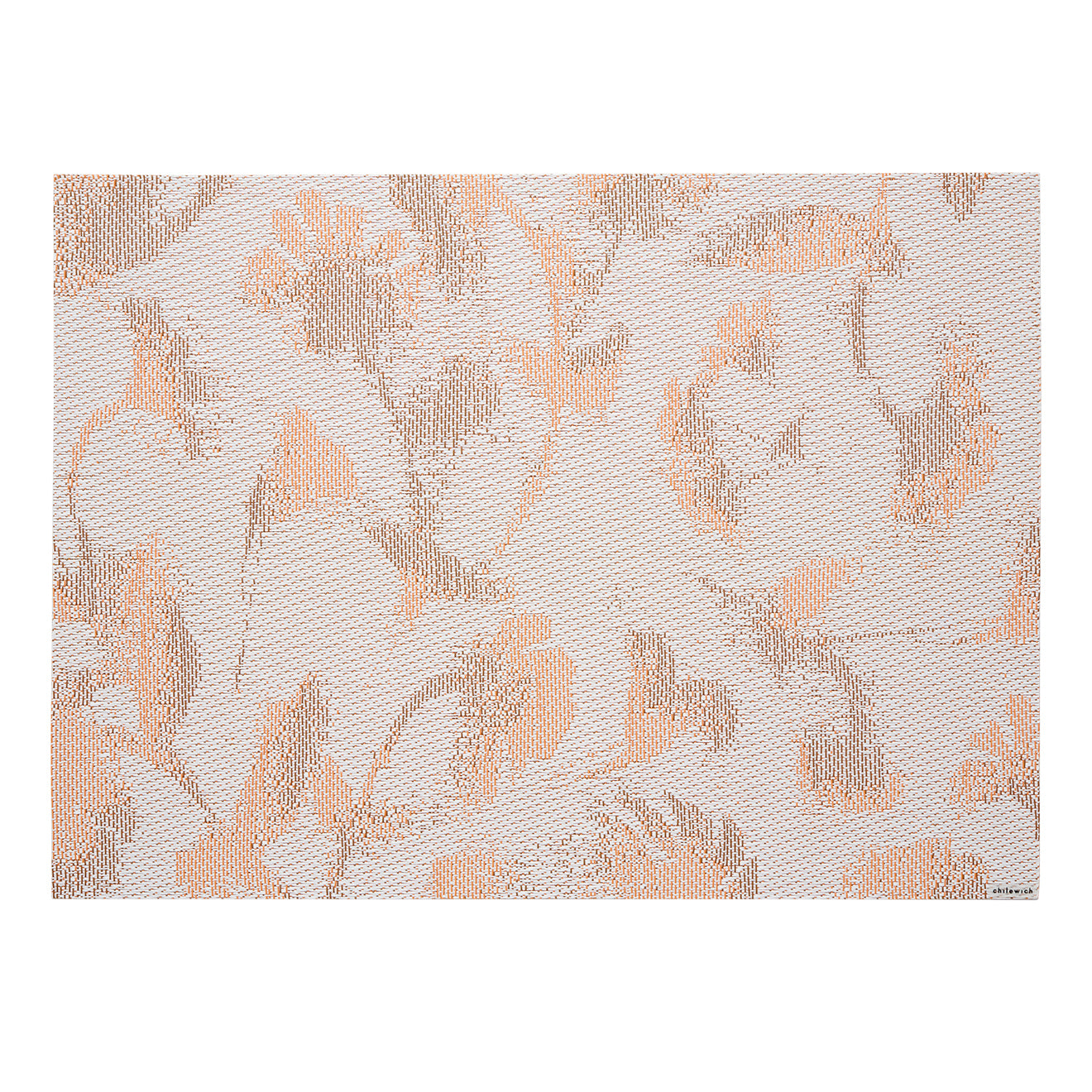 Rectangle Placemats in Light Neutral Beige Base with Light Orange and Midtone Brown Accents
