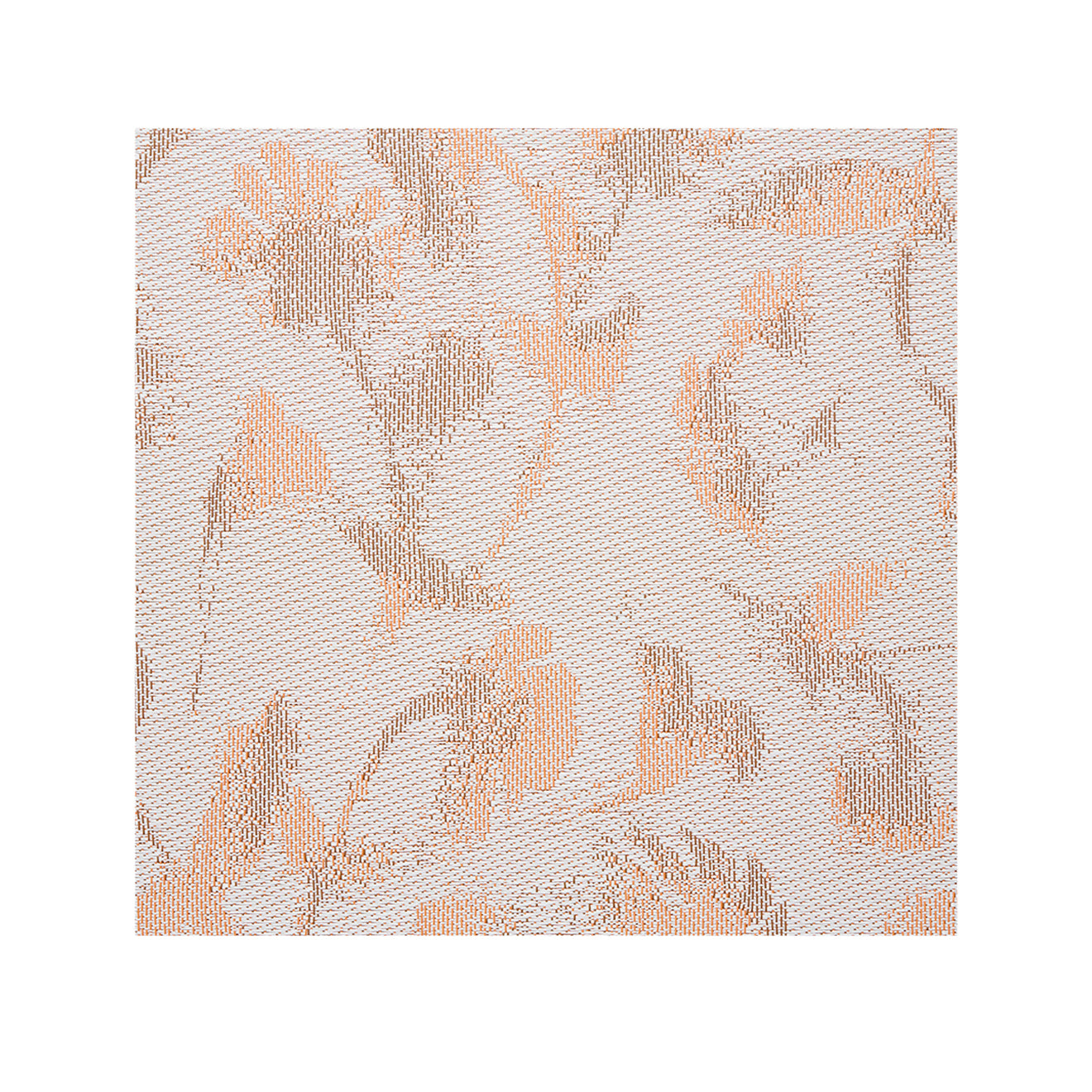 Square Placemats in Light Neutral Beige Base with Light Orange and Midtone Brown Accents