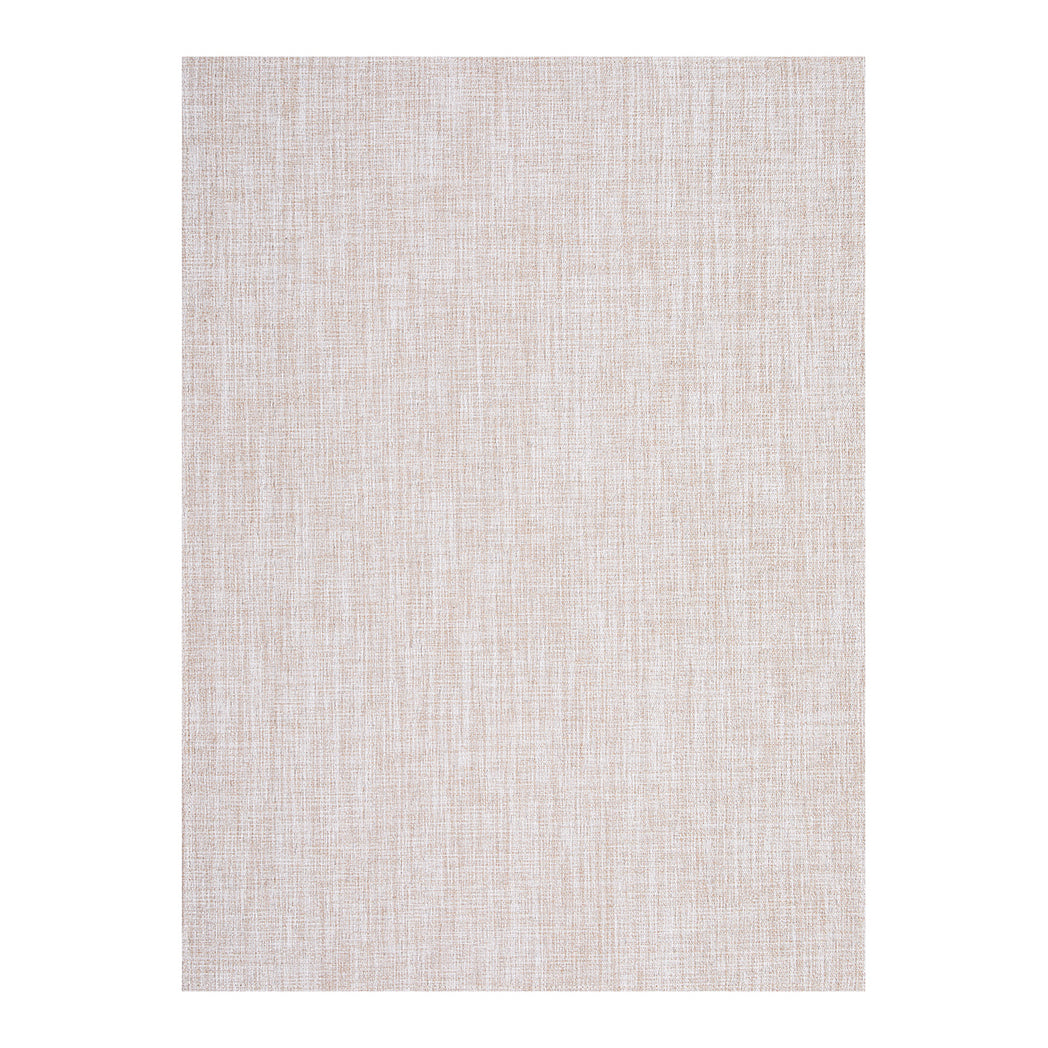 Chiffon Woven Floor Mat in Light Warm Beige with Pink Undertones