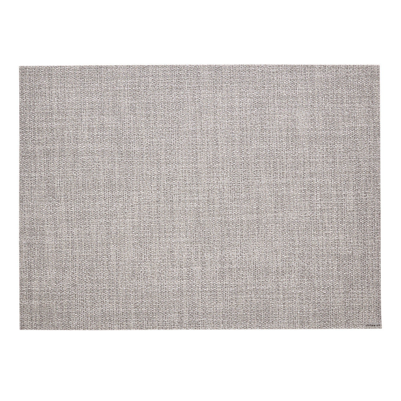 Rectangle Placemats in Metallic Light Silver with White