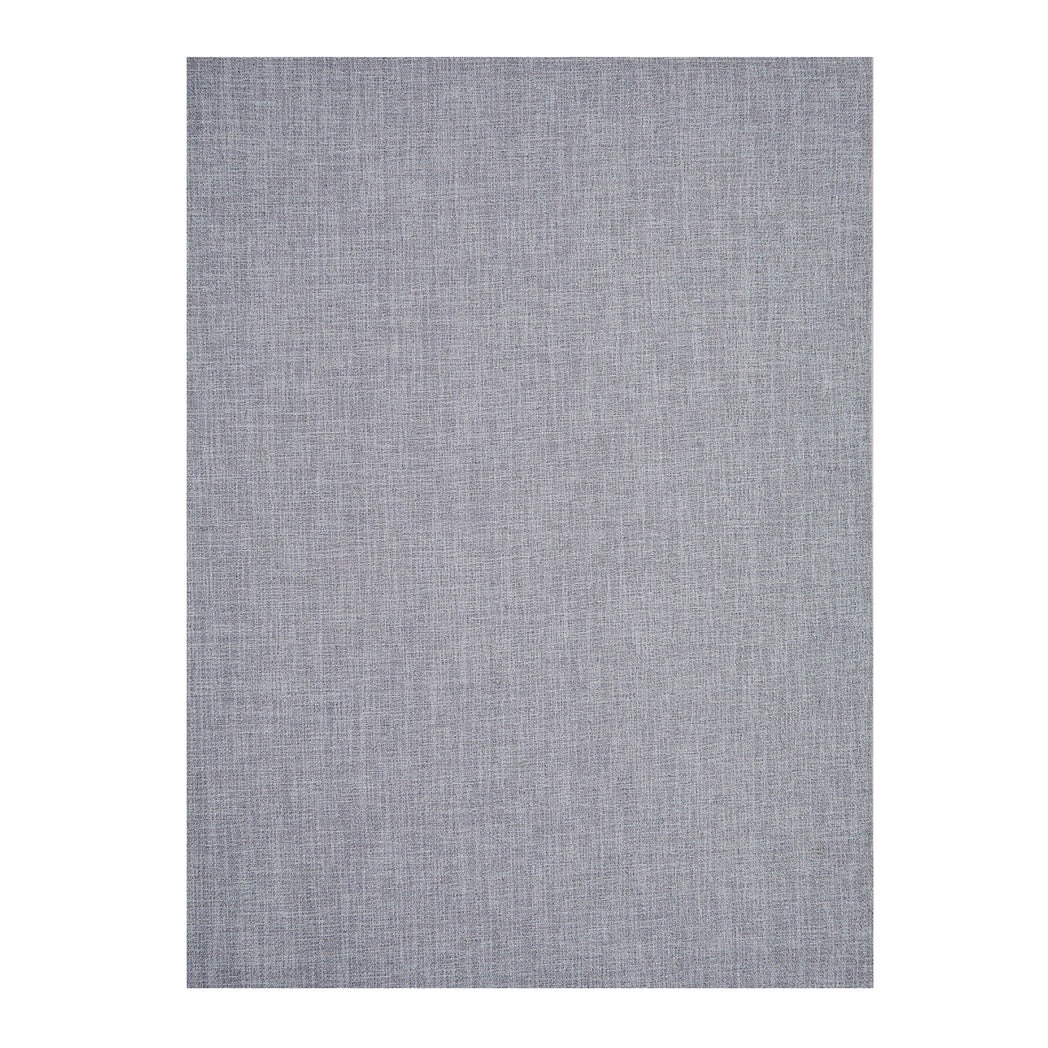 Moon Woven Floor Mat in Metallic Light Silver with White