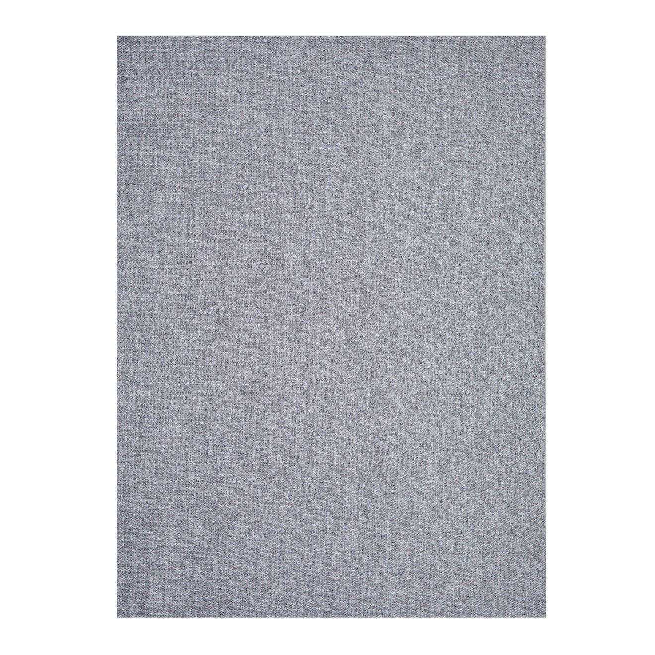 Moon Woven Floor Mat in Metallic Light Silver with White