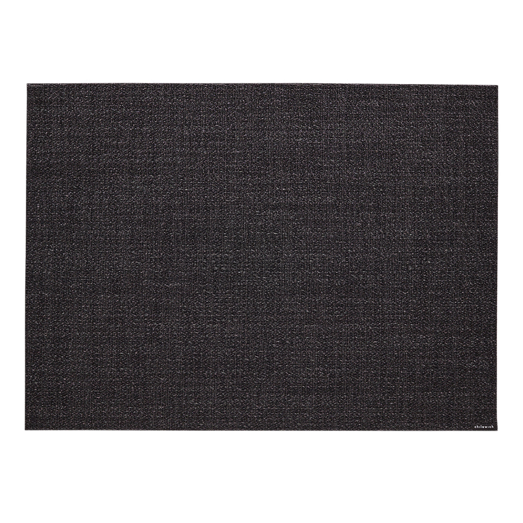 Rectangle Placemats in Black with Metallic Dark Grey