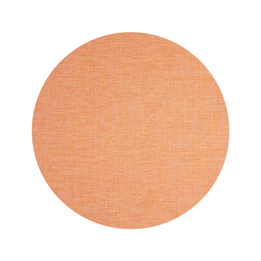Round Woven Floor Mat in Vivid Orange