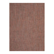 Rectangle Woven Floor Mat in Mix of Burnt Orange, Midtone Brown and Light Greige Accents