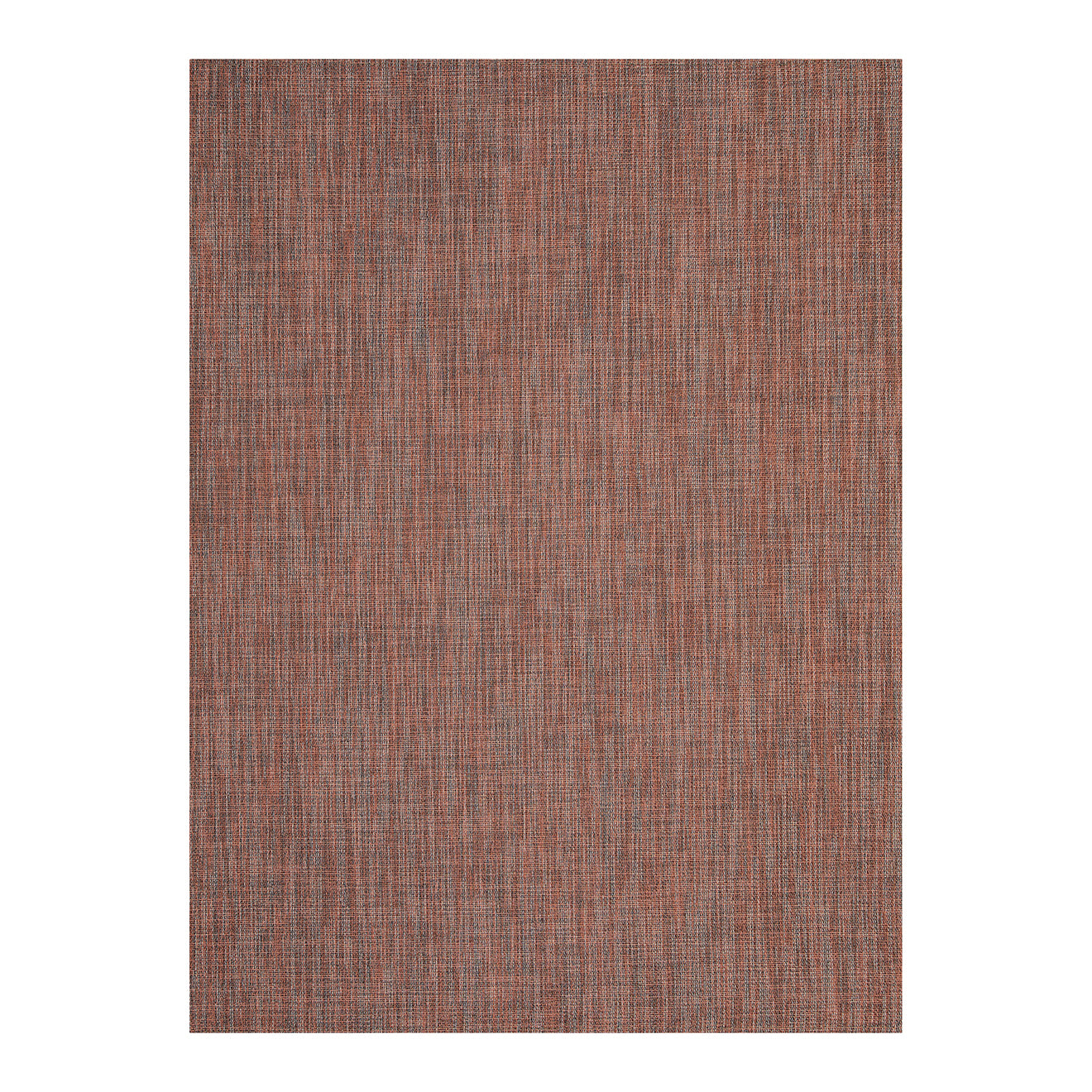 Rectangle Woven Floor Mat in Mix of Burnt Orange, Midtone Brown and Light Greige Accents