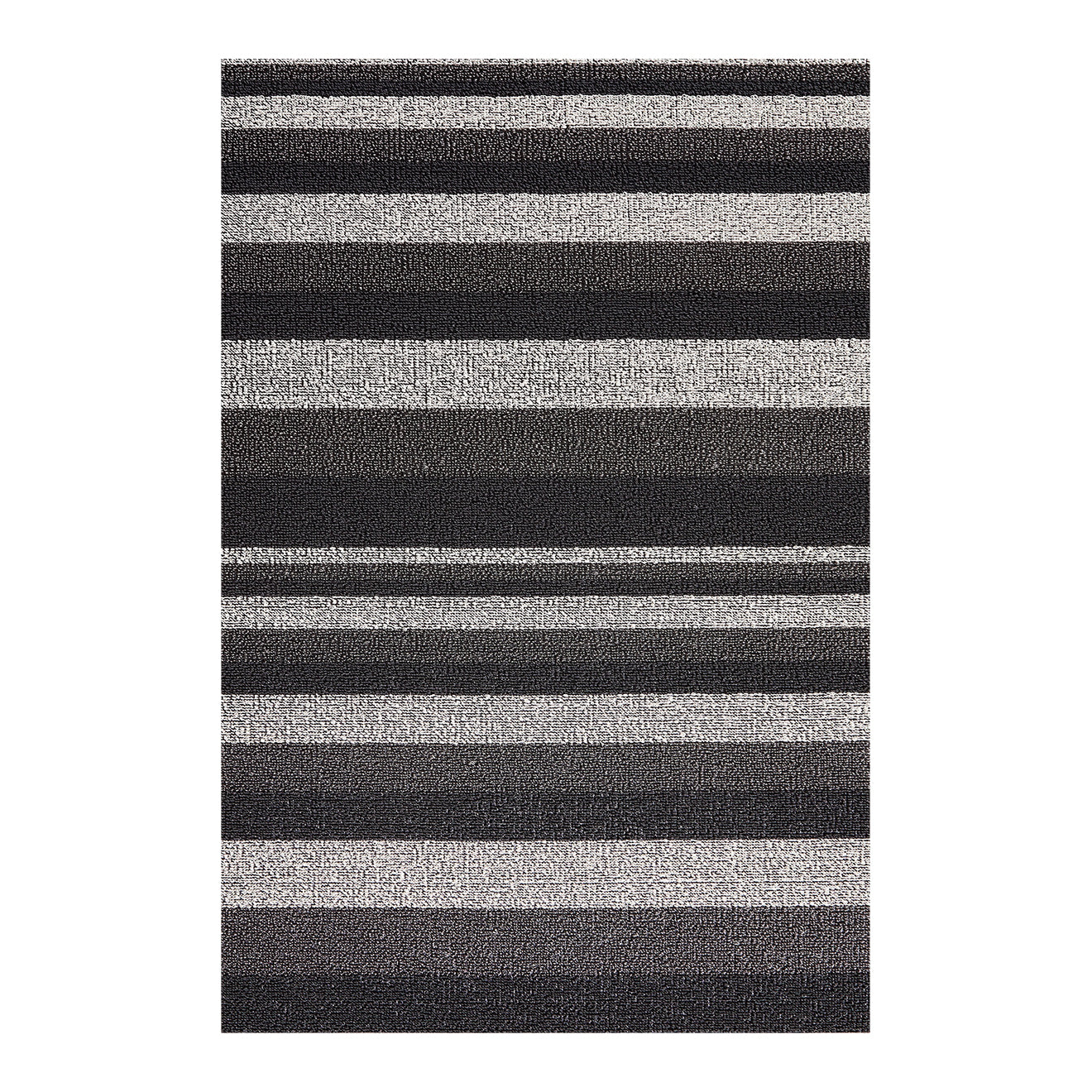 Rectangle Shag Mats in Mix of Cool Grey Tones and White