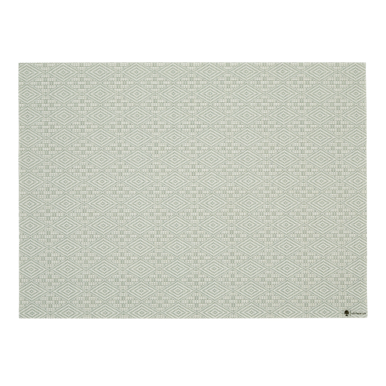 Rectangle Placemats in Muted Light Blue Green with White