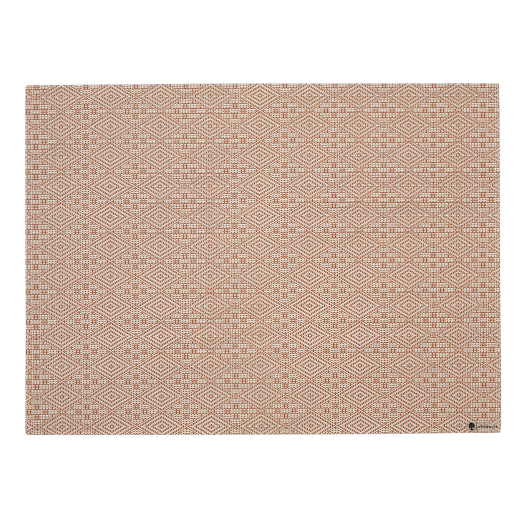 Rectangle Placemats in Muted Midtone Warm Red with White