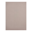 Burnt Coral Woven Floor Mat in Muted Midtone Warm Red with White