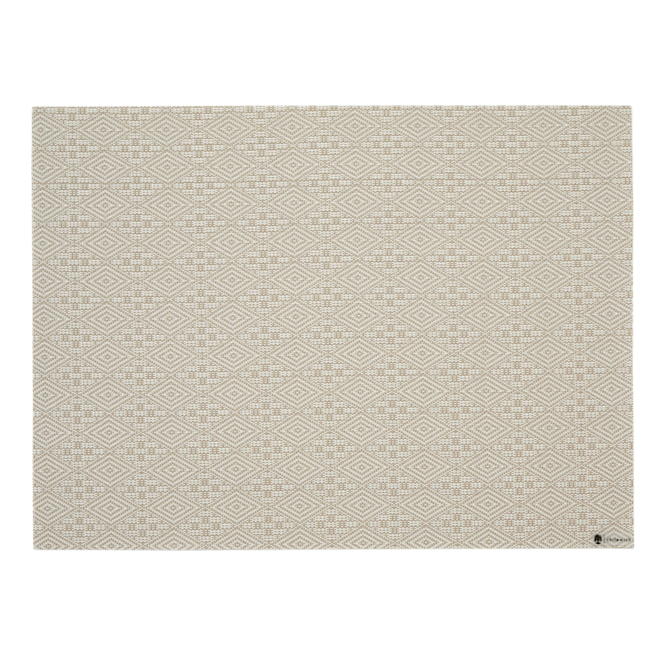 Rectangle Placemats in Light Neutral Beige with White