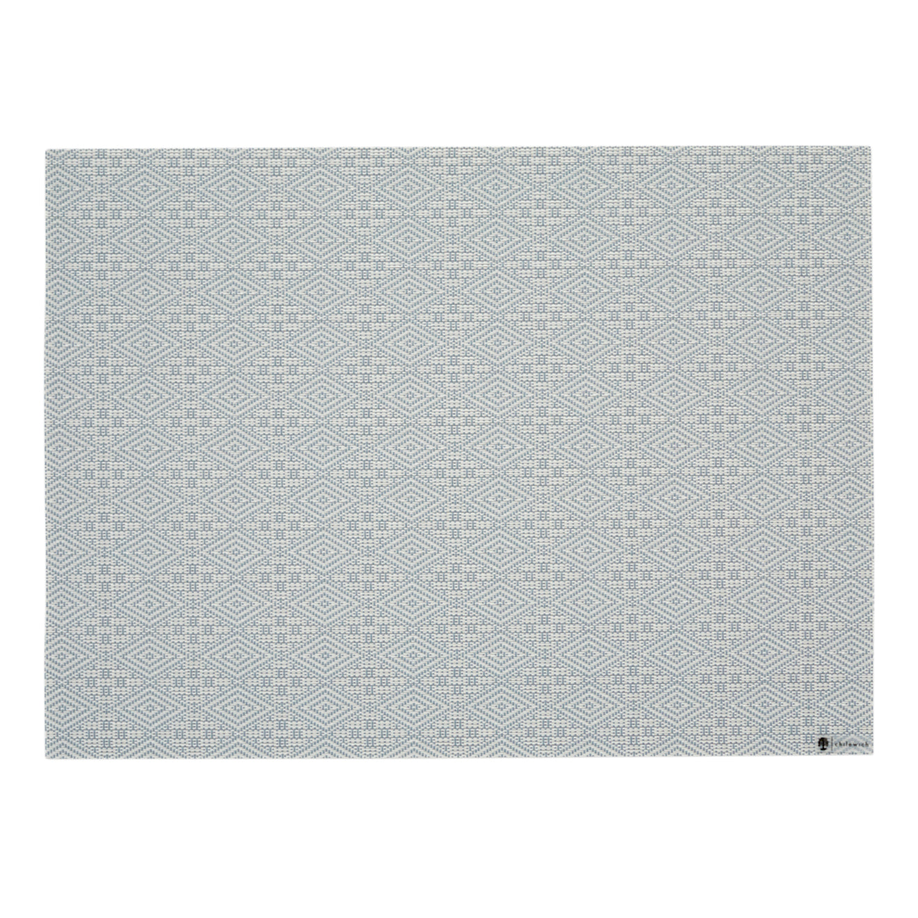 Rectangle Placemats in Muted Light Blue with White