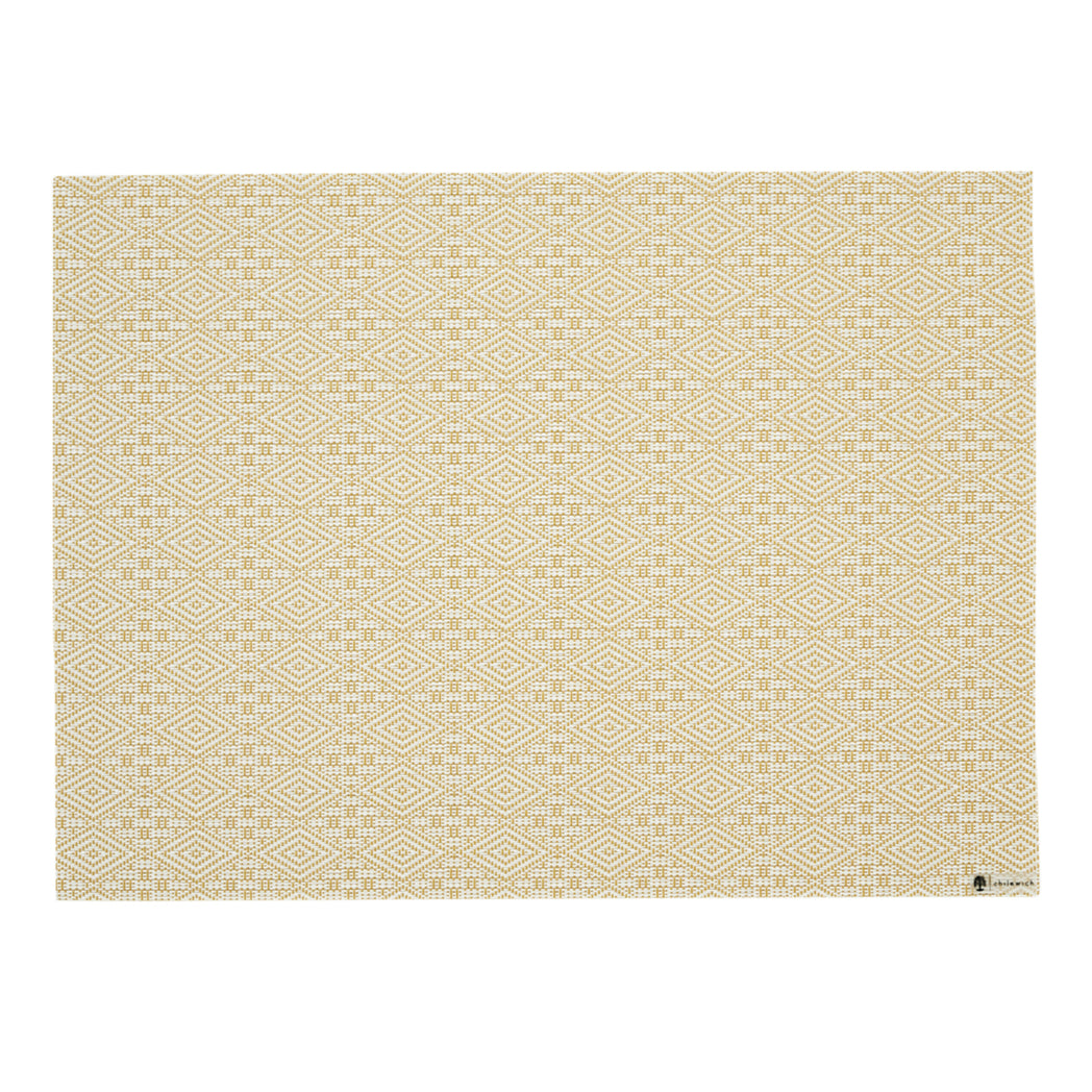 Rectangle Placemats in Mustard with White
