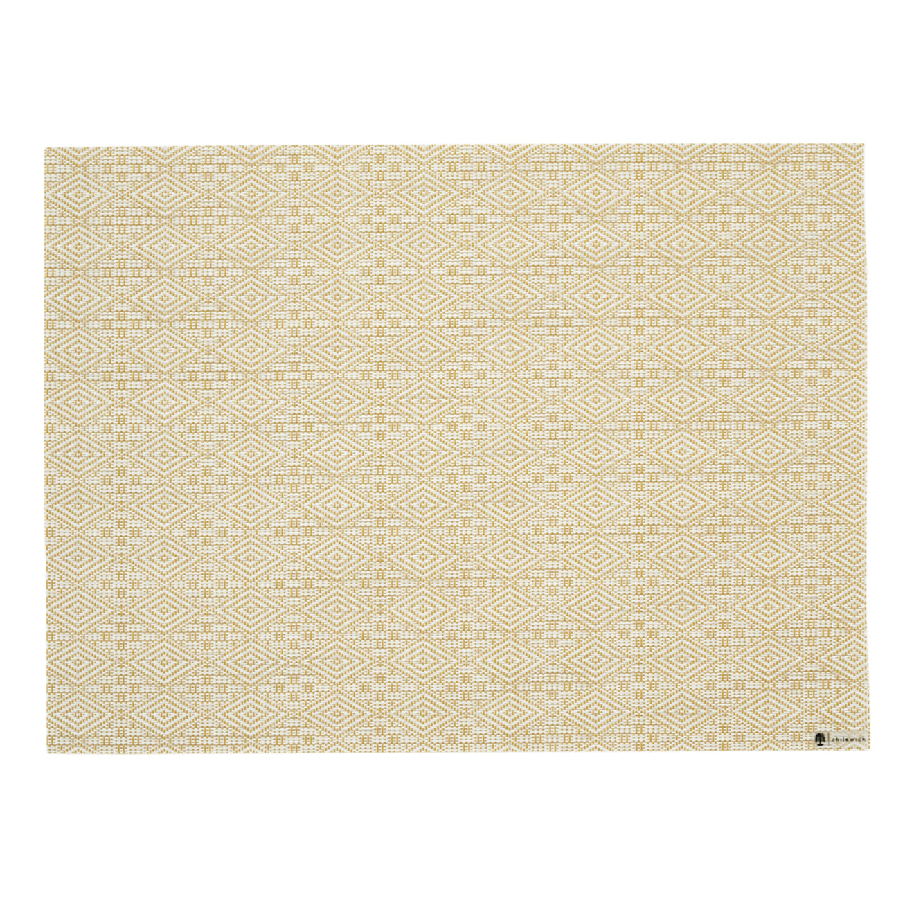 Rectangle Placemats in Mustard with White