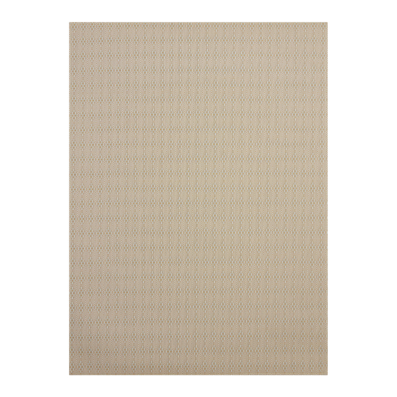 Wheat Woven Floor Mat in Mustard with White