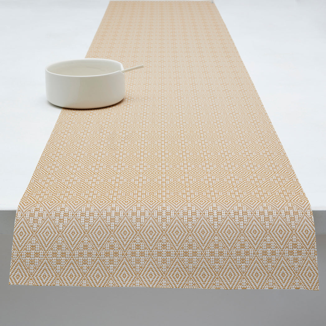 14'' x 72'' Table Runners in Mustard with White