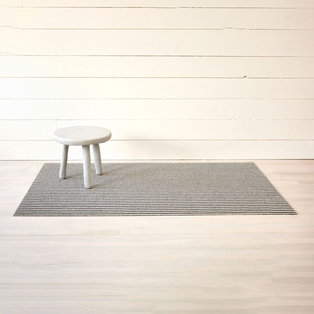 Breton Stripe Shag Mats - Gravel Big Mat