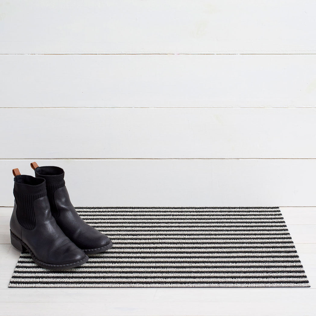 Breton Stripe Shag Mats - Tuxedo Doormat