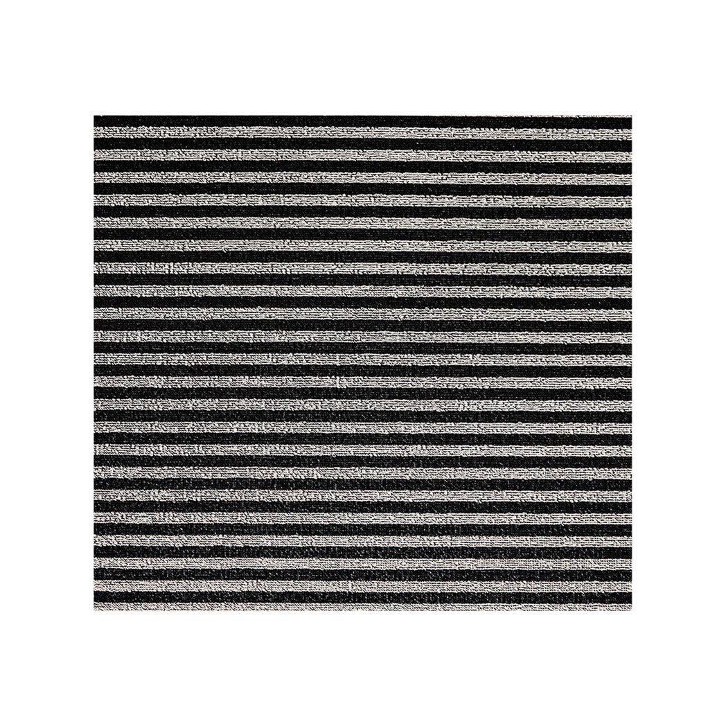Tuxedo Shag Mat in Mix of Black and White