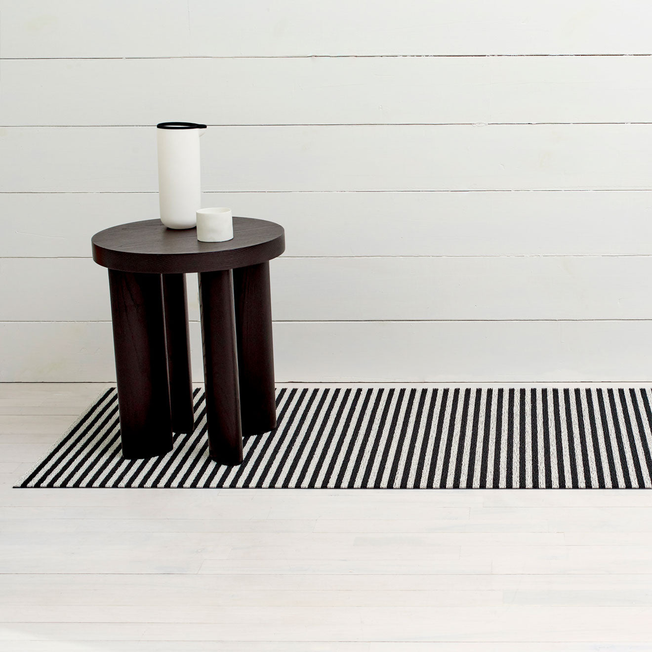 Breton Stripe Shag Mats - Tuxedo Runner