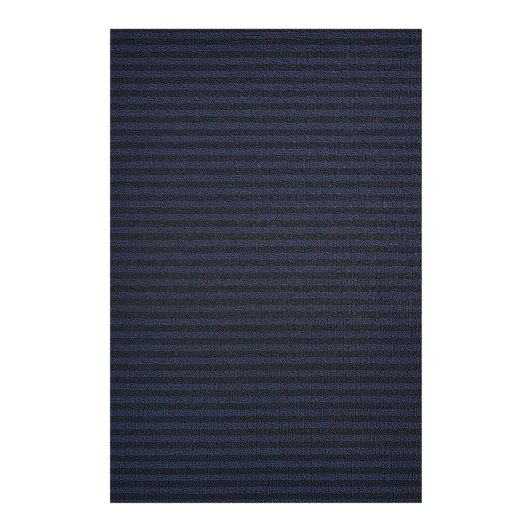 Rectangle Shag Mats in Mix of Midtone Blue Tones