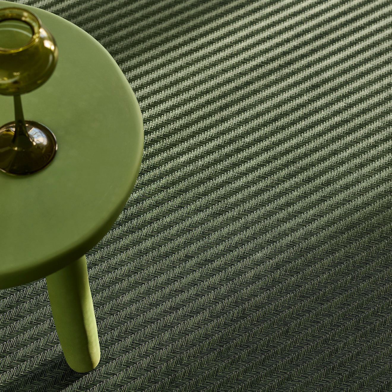Chilewich woven floor mat in neutral woven terrastrand yarn, durable and stylish for modern living spaces.