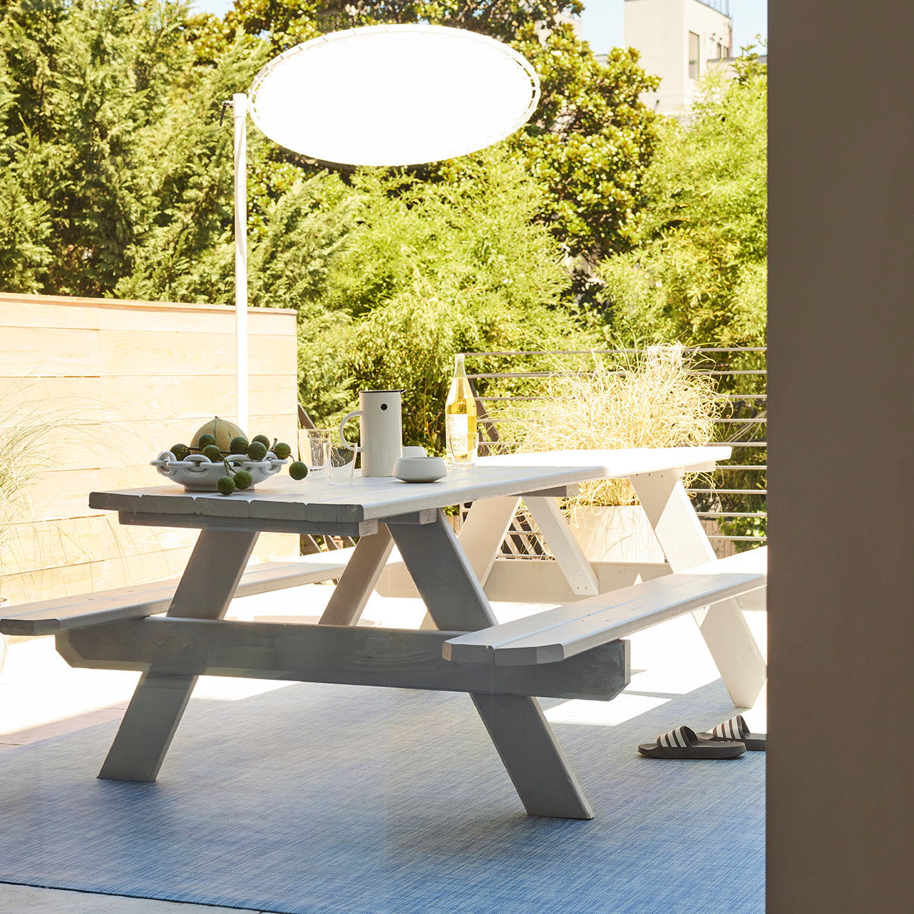 Chilewich4枚 Mini Basketweave36×48 GRAVEL Mini Basketweave Rugs - Ivy