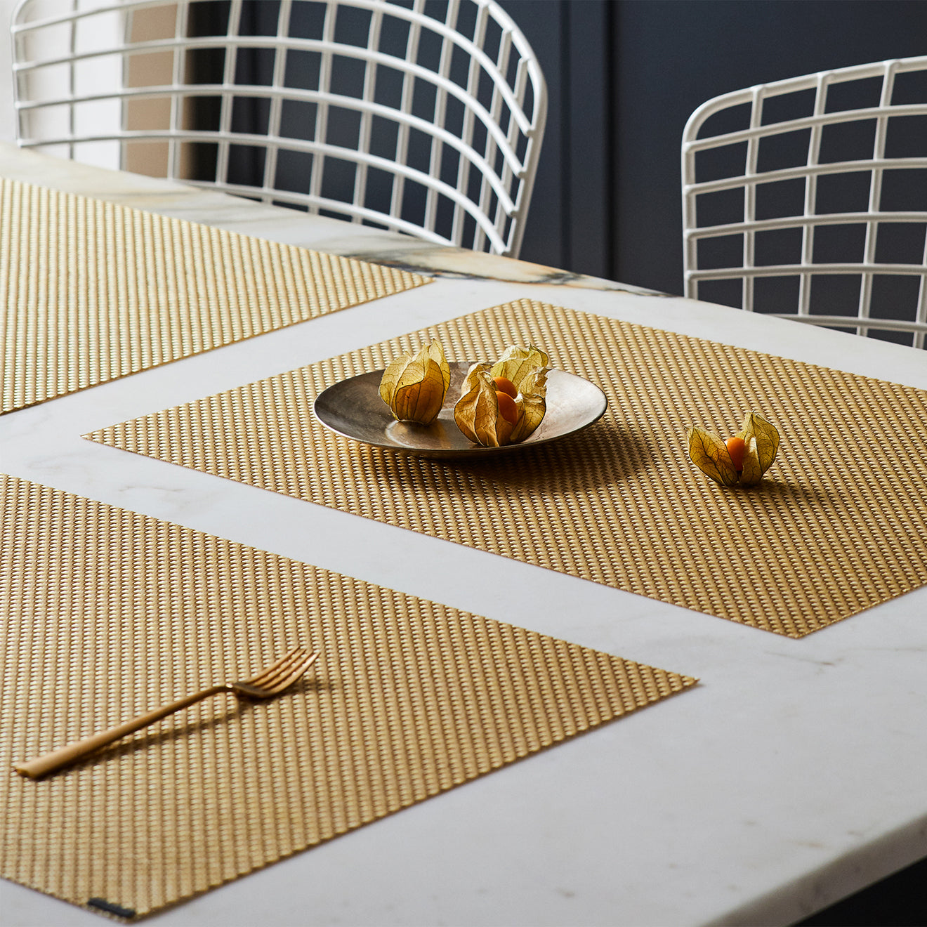 Basketweave Placemats - Gilded