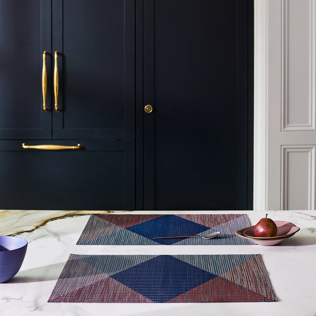 Detail image of Chilewich woven material showcasing texture, color, and pattern of the terrastrand yarn weave.