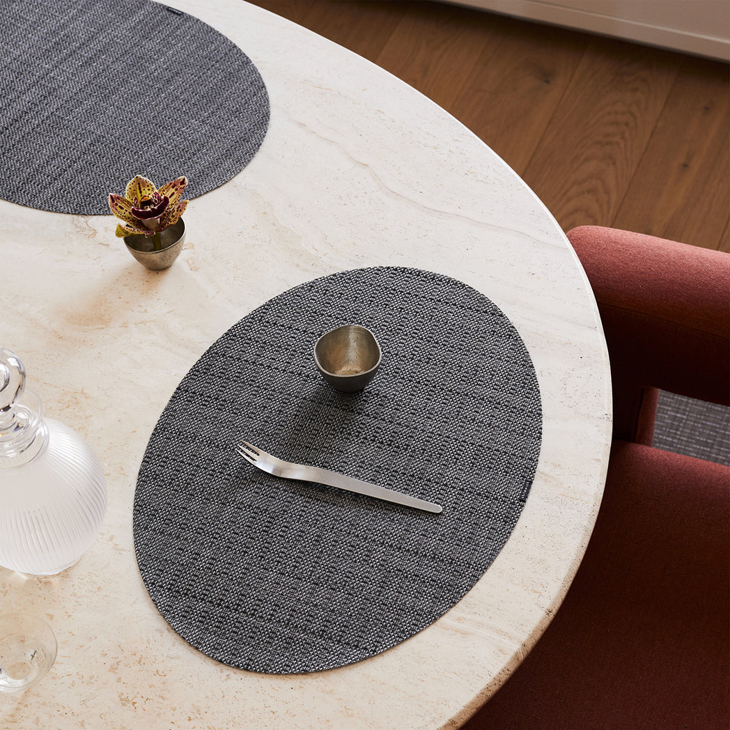 Detail image of Chilewich woven material showcasing texture, color, and pattern of the terrastrand yarn weave.