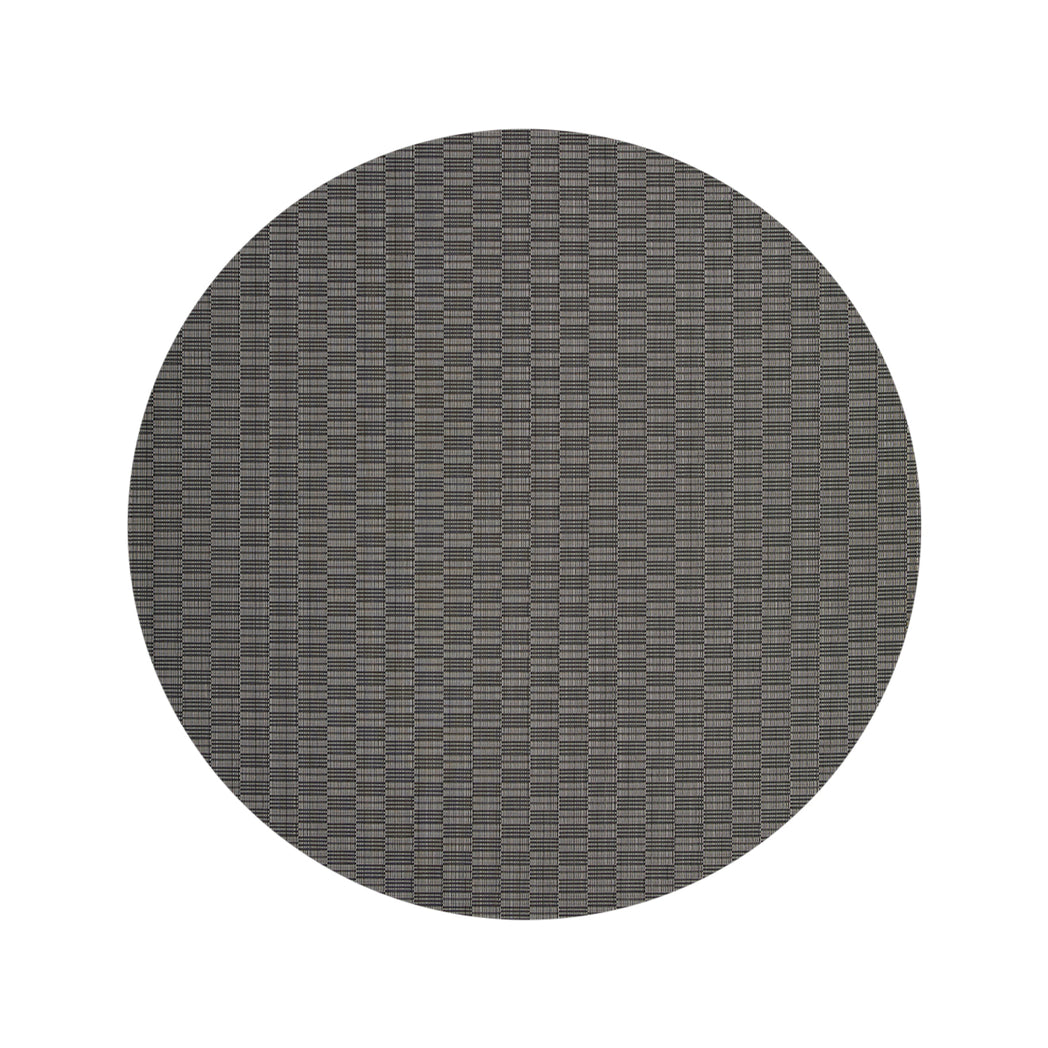 Round Woven Floor Mat in Dark Warm Grey with Light Warm Grey