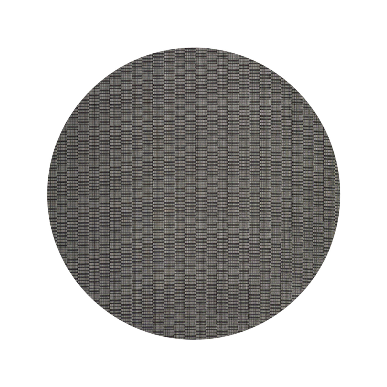 Round Woven Floor Mat in Dark Warm Grey with Light Warm Grey