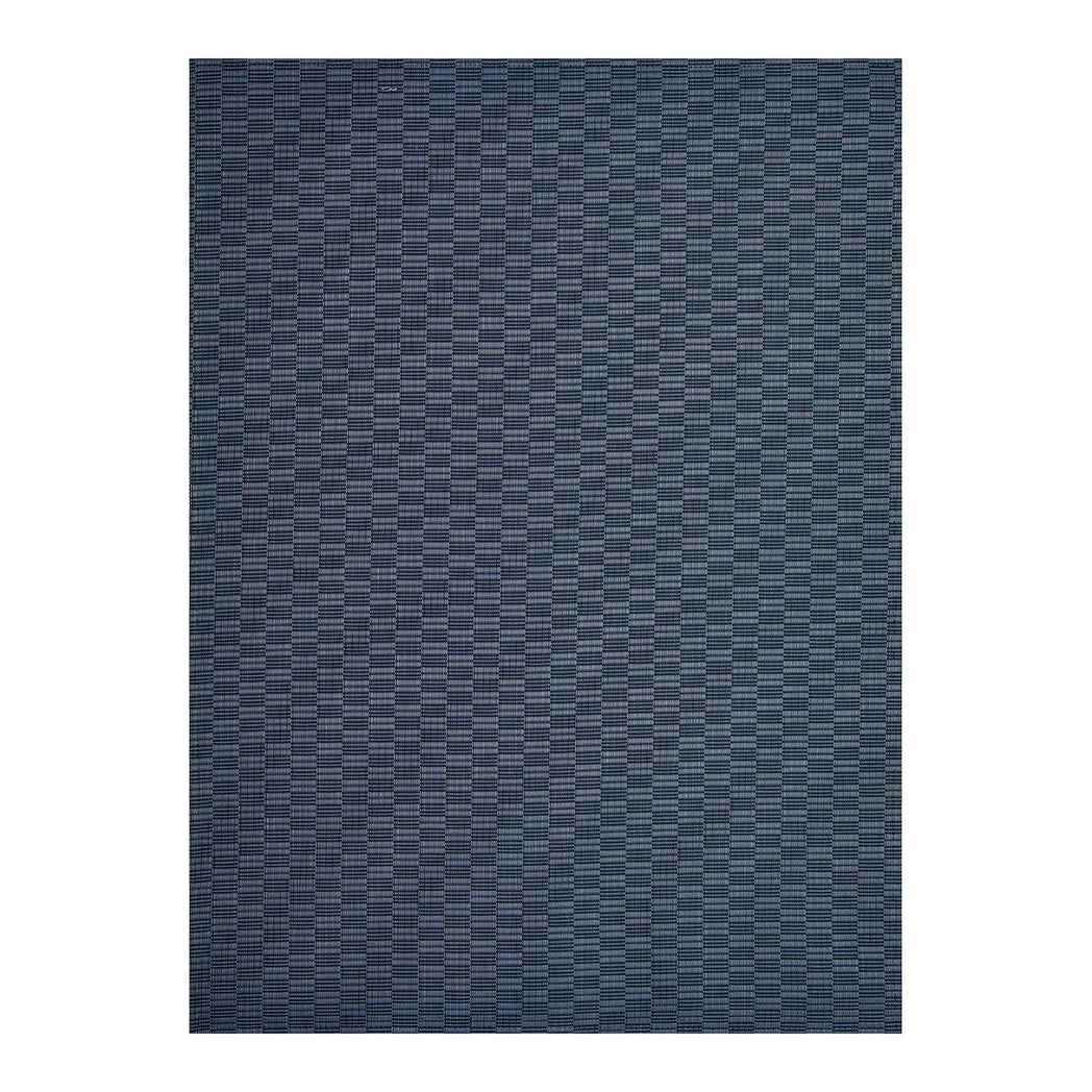 Ocean Woven Floor Mat in Dark Navy Blue with Light Blue