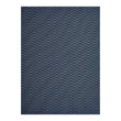 Ocean Woven Floor Mat in Dark Navy Blue with Light Blue