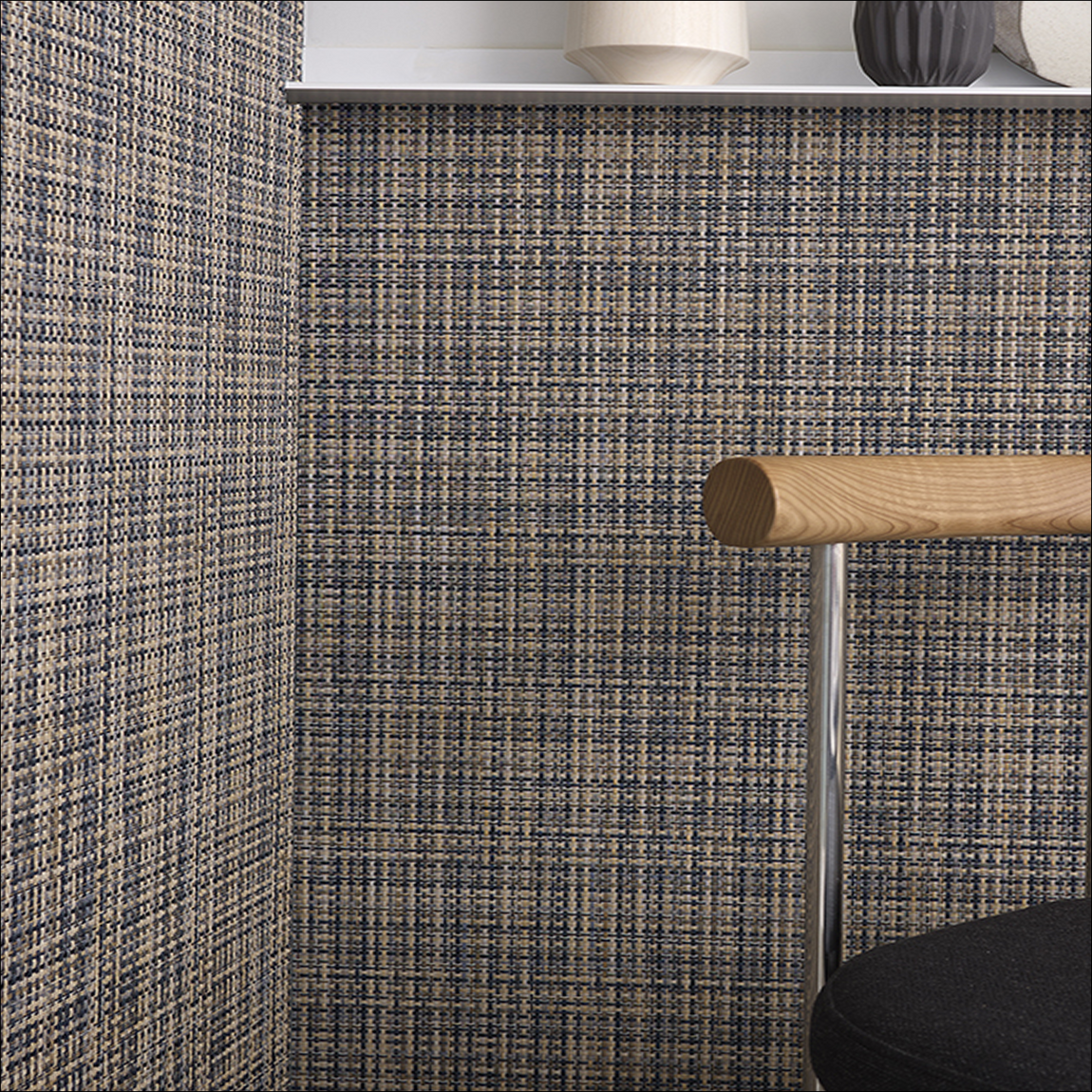Basketweave Wall Textile Samples - Coast