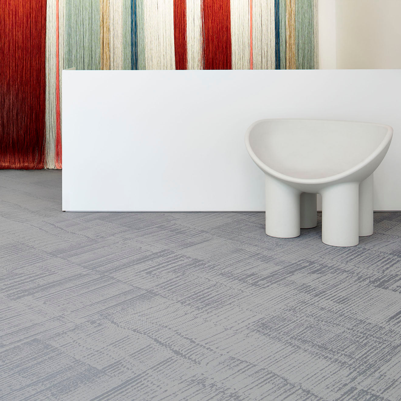 Chilewich woven floor mat in neutral woven terrastrand yarn, durable and stylish for modern living spaces.