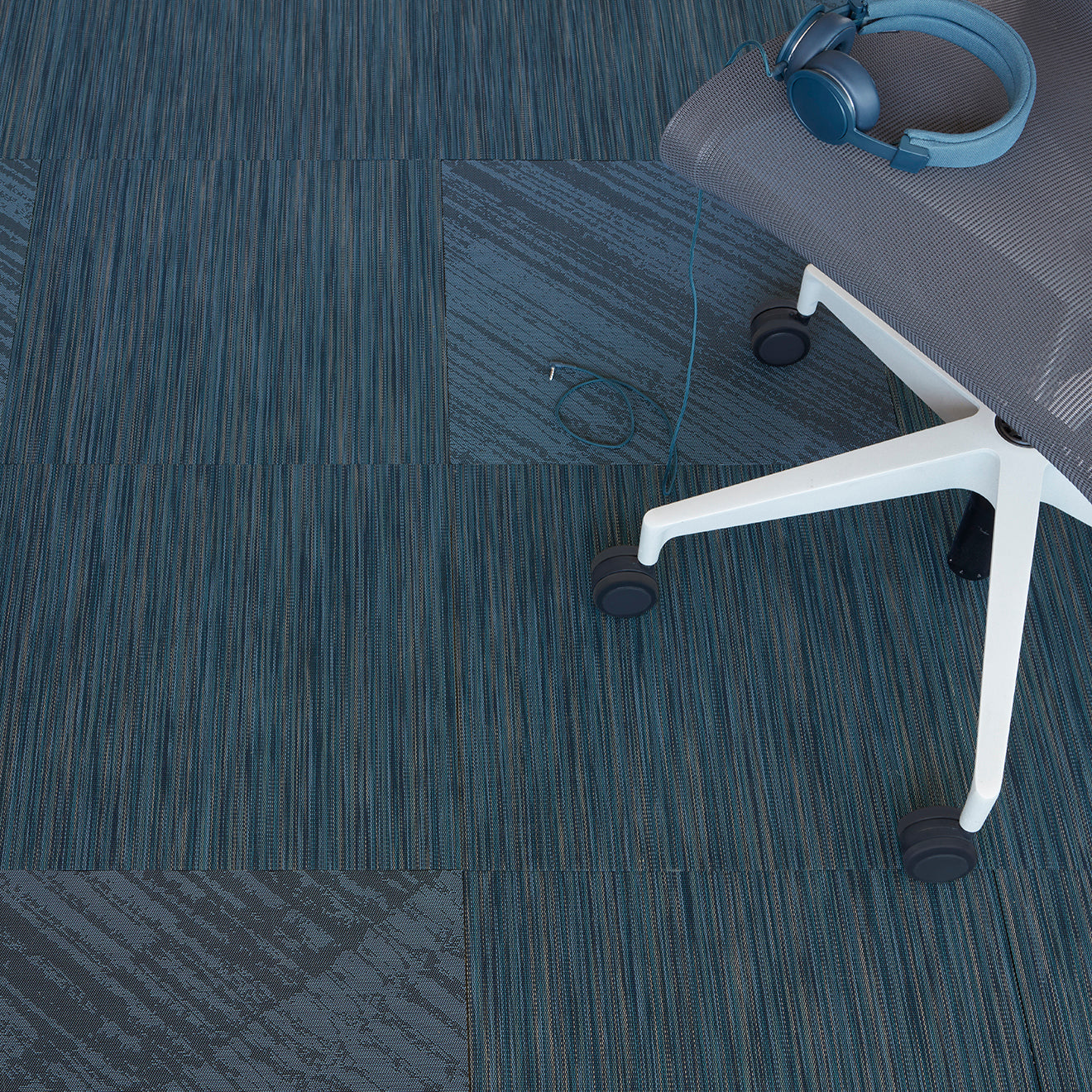 Detail image of Chilewich woven material showcasing texture, color, and pattern of the terrastrand yarn weave.