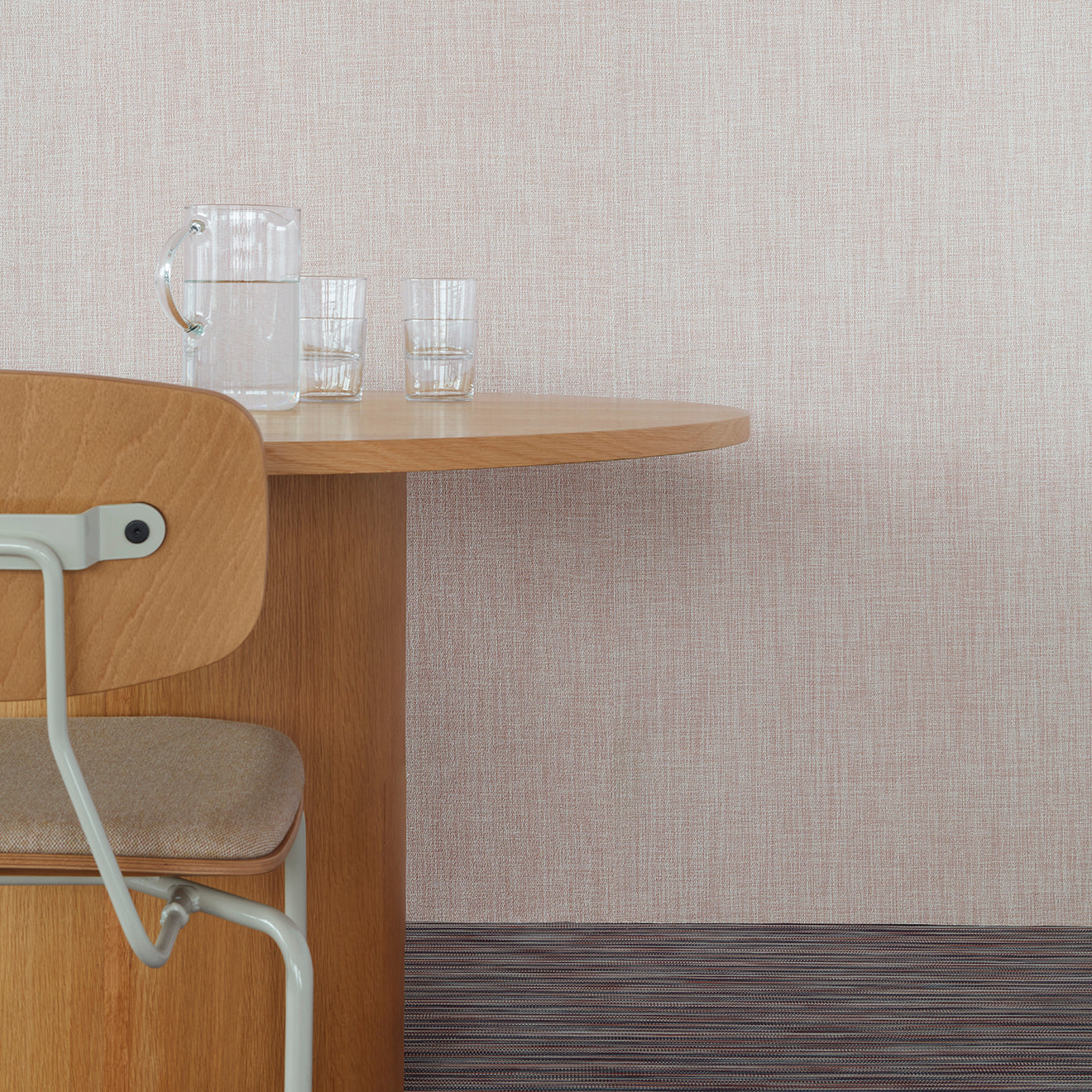 Detail image of Chilewich woven material showcasing texture, color, and pattern of the terrastrand yarn weave.