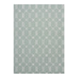Abalone Woven Floor Mat in Muted Light Blue Green with White