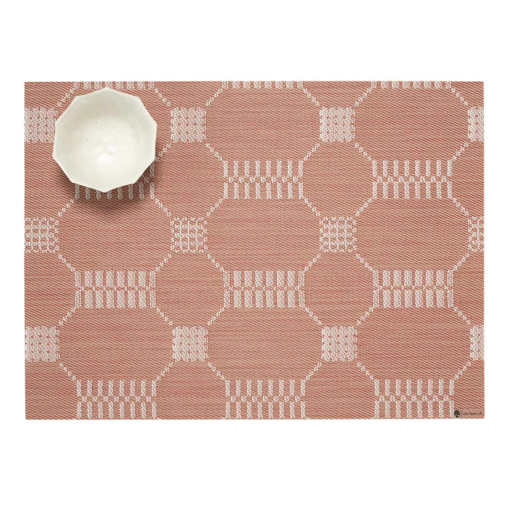Coverlet Placemats - Burnt Coral With Prop