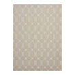 Flax Woven Floor Mat in Light Neutral Beige with White